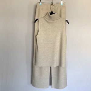 Wool/Sweater-like Trouser 2 piece set